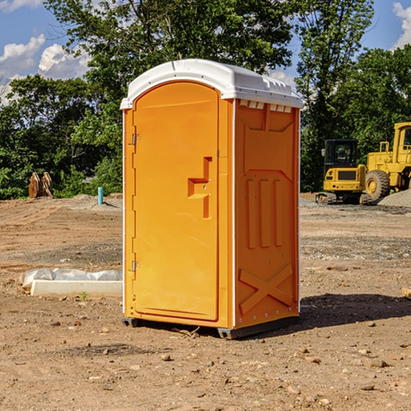 how often are the porta potties cleaned and serviced during a rental period in Mccurtain County Oklahoma